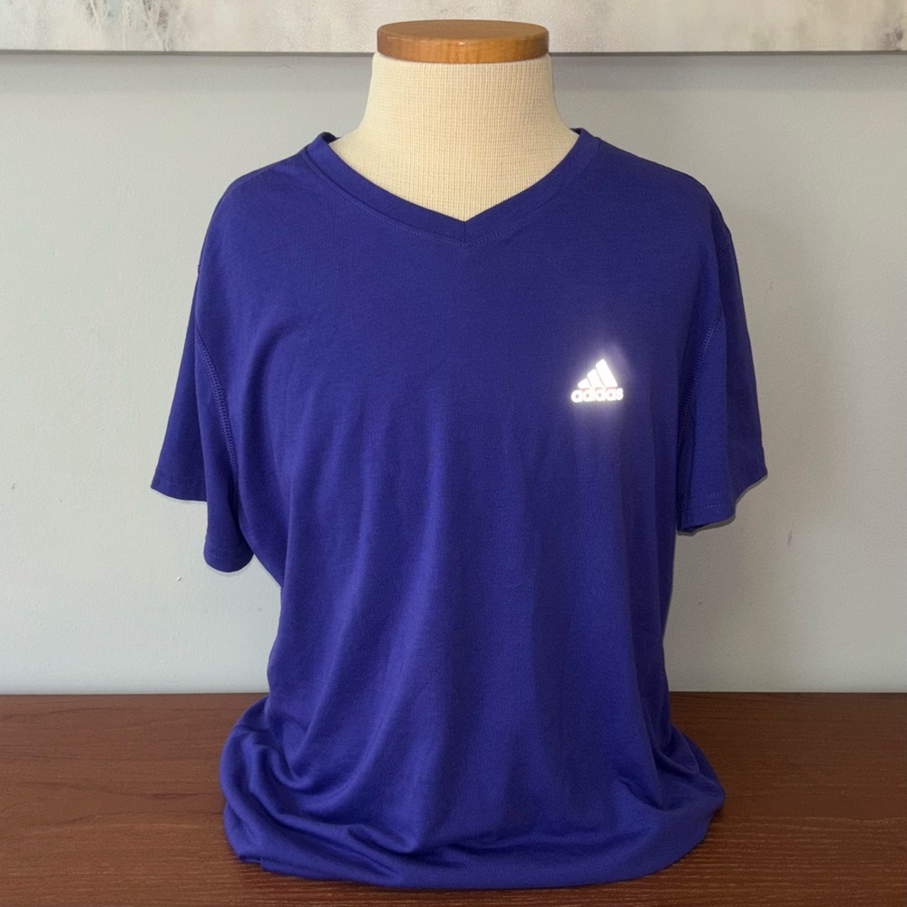 Adidas NWOT Women’s Purple V-Neck Shirt